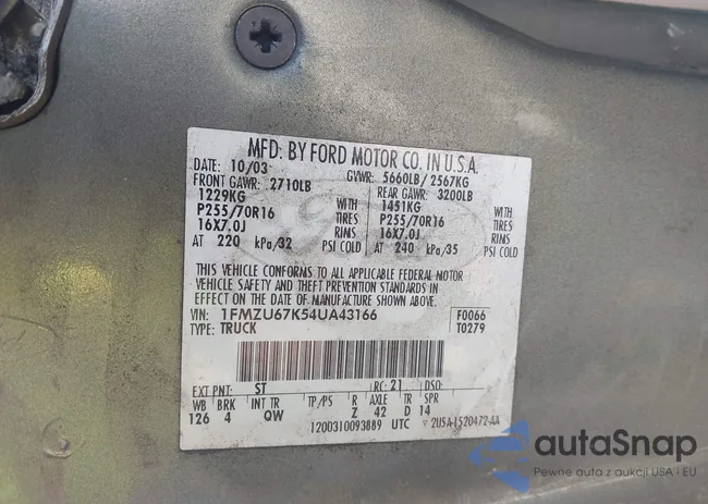 1FMZU67K54UA43166: 44392111