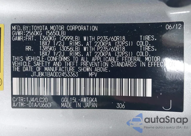 JTJBK1BA0D2453363: 44391453