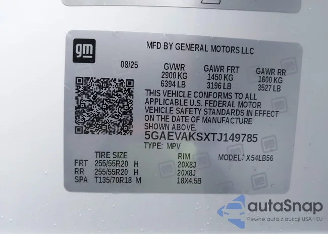 5GAEVAKSXTJ149785: 44391487