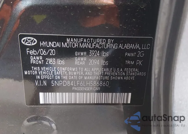 5NPD84LF6LH586860: 44391504