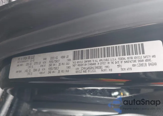 1C4AJWAG0HL548381: 44391582