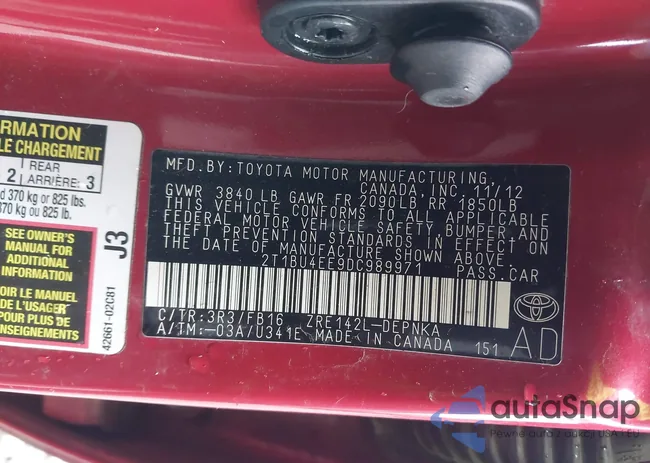 2T1BU4EE9DC989971: 44391790