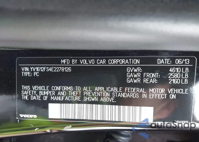 YV1612FS4E2278126: 44392848