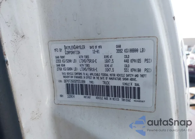 3B7KF26692M251890: 44392960