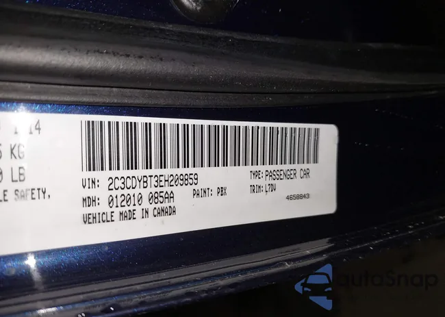 2C3CDYBT3EH209859: 44393006