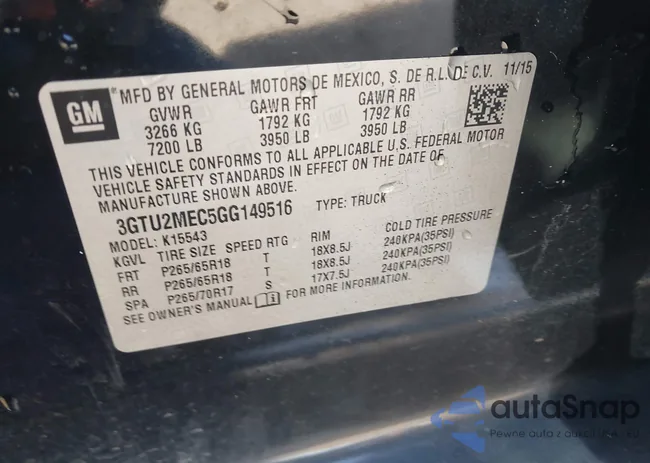 3GTU2MEC5GG149516: 44393099