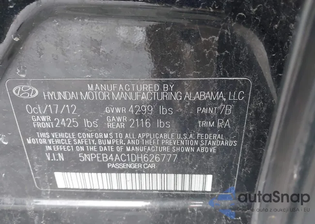 5NPEB4AC1DH626777: 44393134