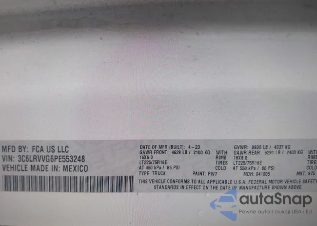 3C6LRVVG6PE553248: 44393152