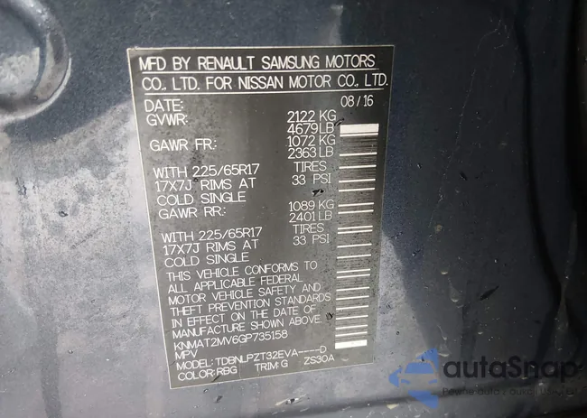 KNMAT2MV6GP735158: 44393253