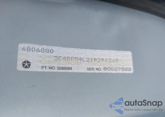 2C4GP54L21R296268: 44393370