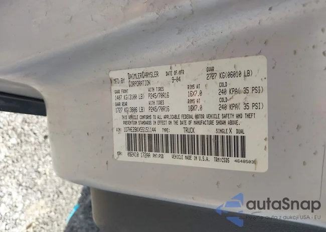 1D7HE28KX5S151144: 44392520