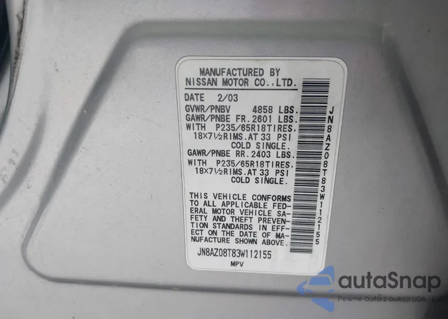 JN8AZ08T83W112155: 44392671