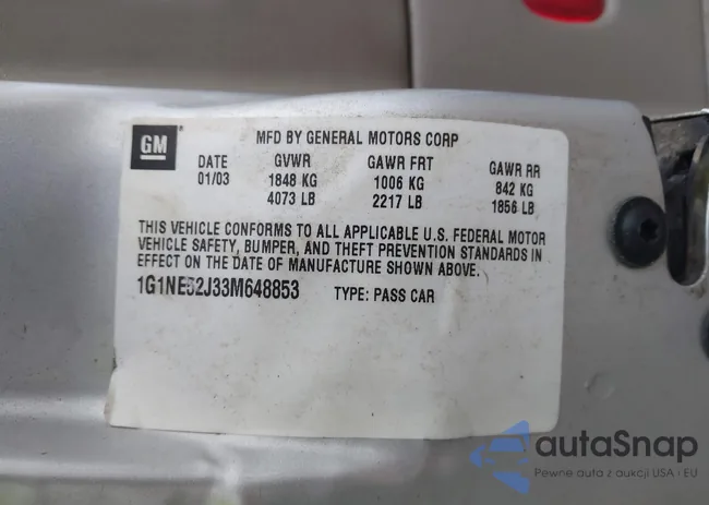 1G1NE52J33M648853: 44392807