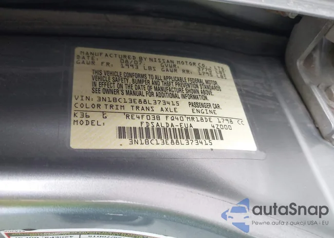 3N1BC13E88L373415: 44392809