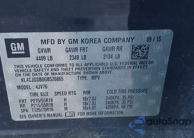 KL4CJGSB0GB526865: 44393847