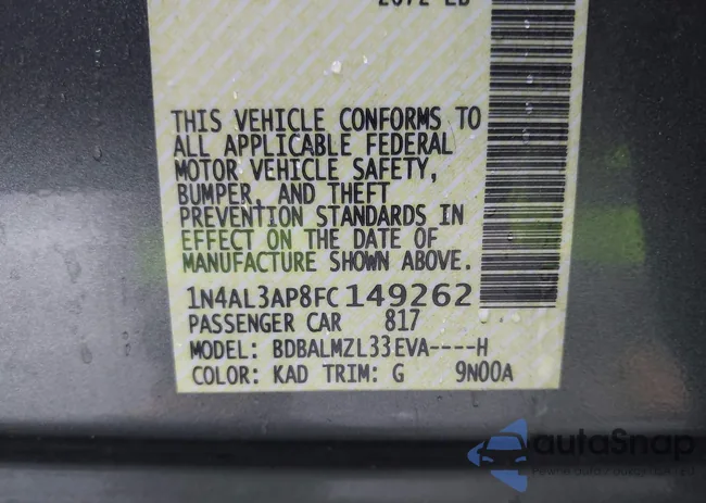 1N4AL3AP8FC149262: 44393897