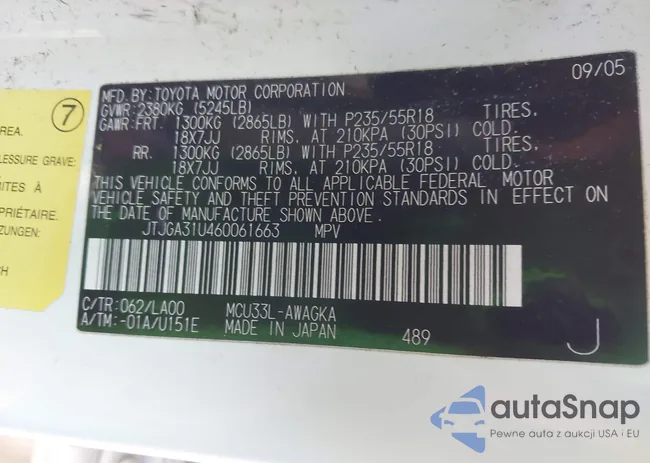 JTJGA31U460061663: 44394012