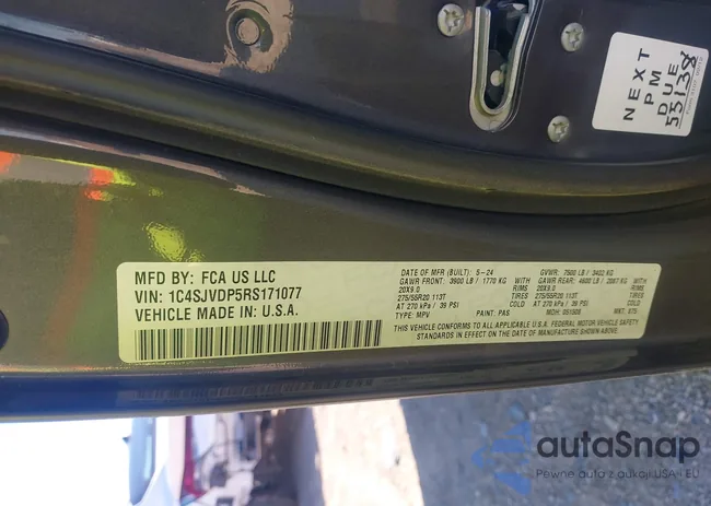 1C4SJVDP5RS171077: 44394024