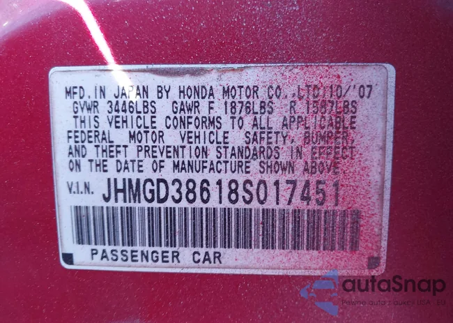 JHMGD38618S017451: 44394063