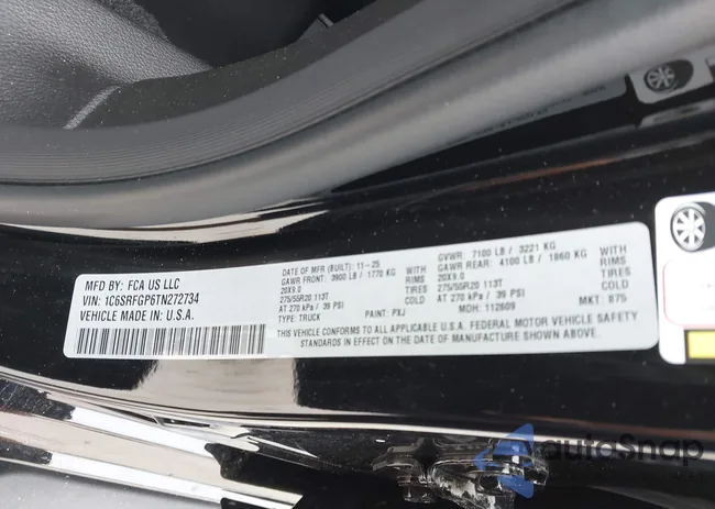 1C6SRFGP6TN272734: 44394101