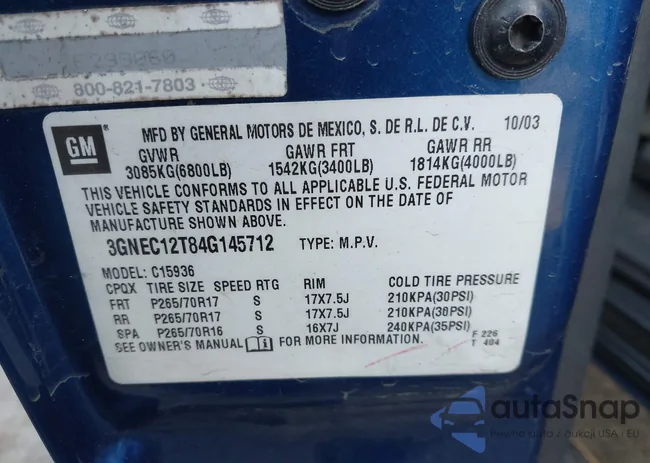 3GNEC12T84G145712: 44394130