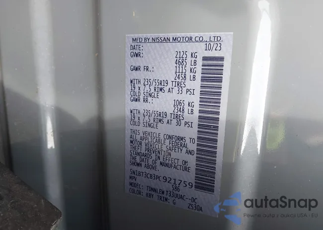 5N1BT3CB3PC921759: 44394205