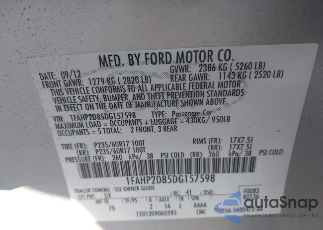 1FAHP2D85DG157598: 44394418