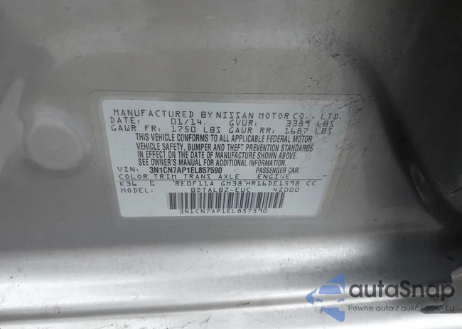 3N1CN7AP1EL857590: 44393523