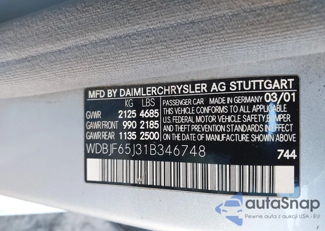 WDBJF65J31B346748: 44393562