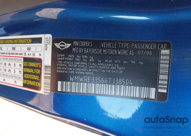 WMWRE33566TJ38504: 44393766