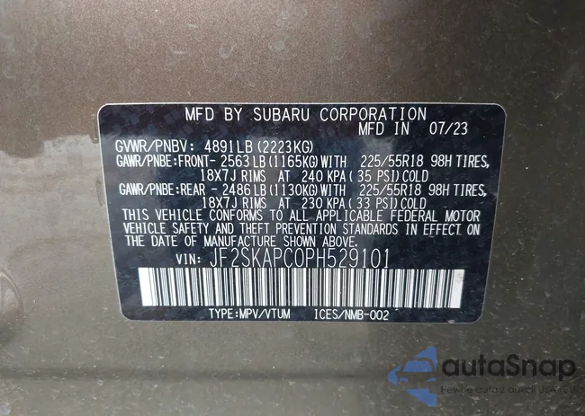 JF2SKAPC0PH529101: 44393784