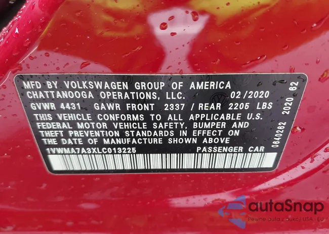 1VWMA7A3XLC013225: 44393787