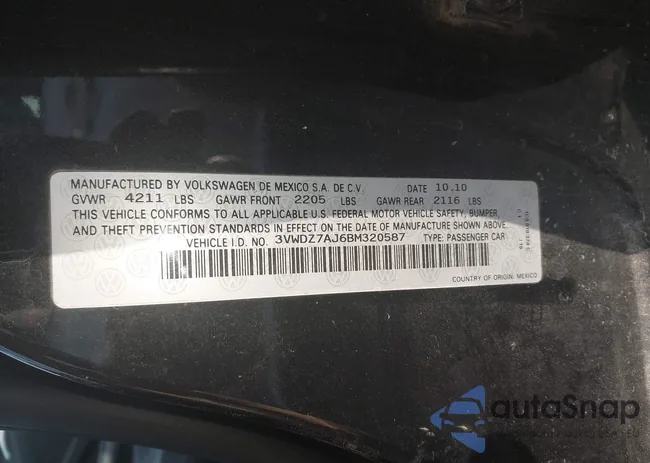 3VWDZ7AJ6BM320587: 44393816