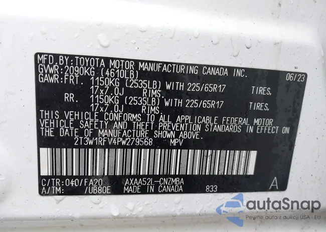 2T3W1RFV4PW279568: 44394855