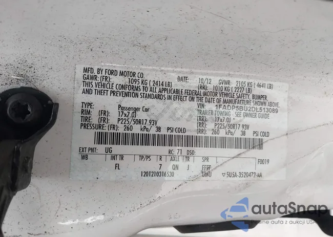 1FADP5BU2DL513089: 44394889