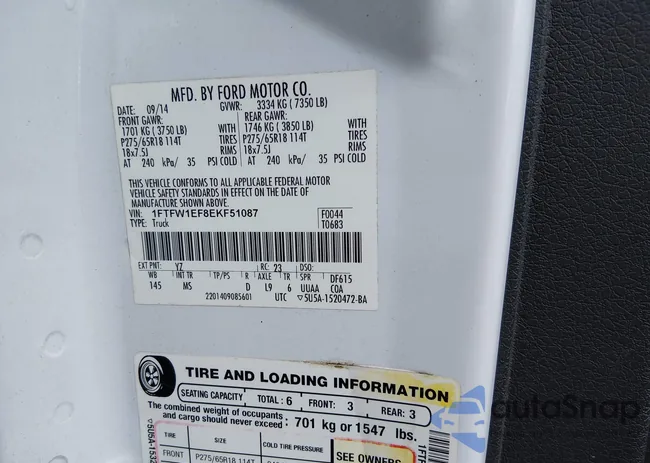 1FTFW1EF8EKF51087: 44394911