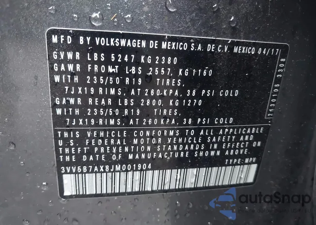 3VV5B7AX8JM001904: 44394915