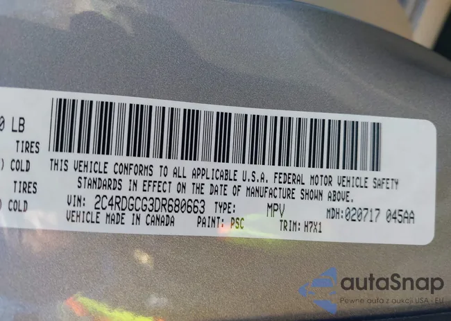 2C4RDGCG3DR680663: 44395059