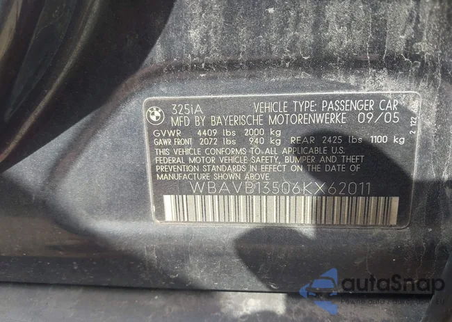 WBAVB13506KX62011: 44395274