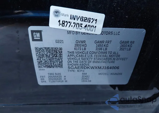 5GAERDKWXMJ164006: 44394453