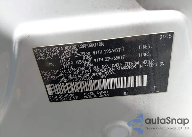 JTMWFREV3FD052063: 44394459