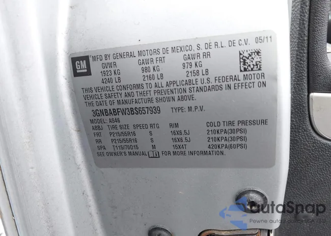 3GNBABFW3BS657939: 44394590