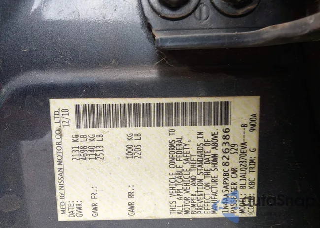 1N4AA5APXBC826386: 44394627