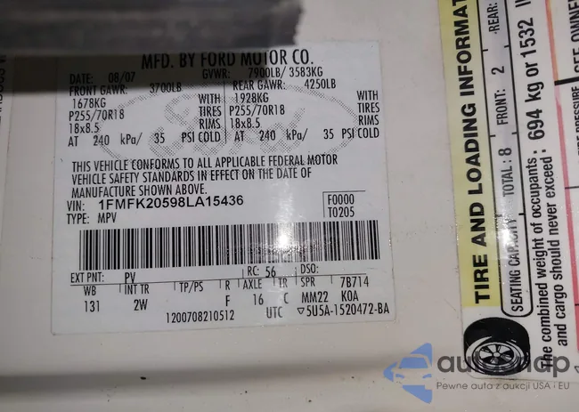 1FMFK20598LA15436: 44394645