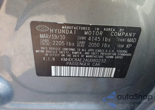 KMHDC8AE2AU080232: 44394663