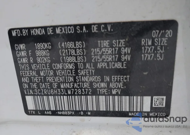 3CZRU6H33LM728372: 44394669