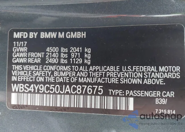 WBS4Y9C50JAC87675: 44394748