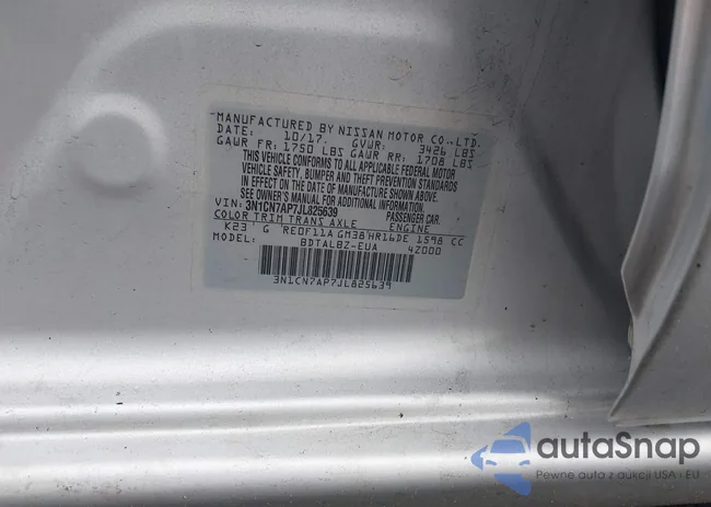 3N1CN7AP7JL825639: 44394774