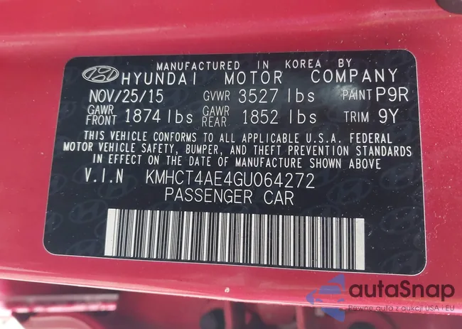 KMHCT4AE4GU064272: 44394804