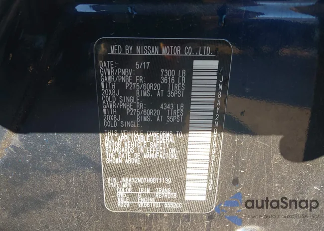 JN8AY2ND7H9011139: 44395932